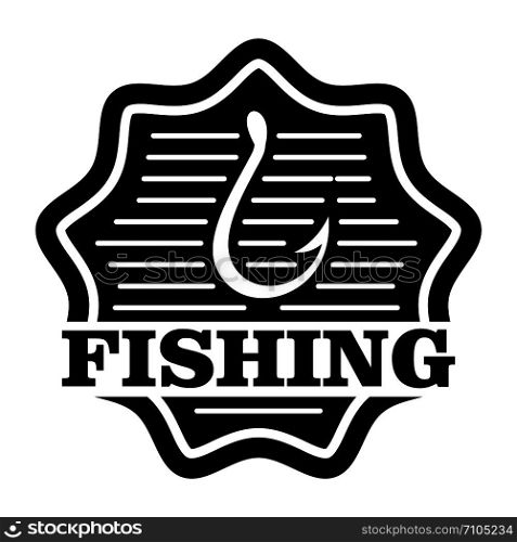 Classic fishing hook logo. Simple illustration of classic fishing hook vector logo for web design isolated on white background. Classic fishing hook logo, simple style