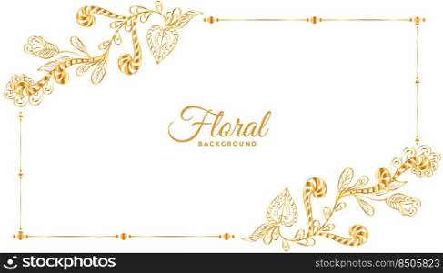 classic floral frame background design