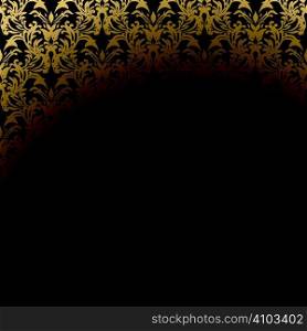 Classic golden wallpaper pattern with room to add your own text