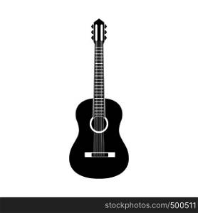 Classic guitar icon in simple style isolated on white background. Classic guitar icon, simple style