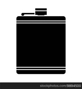 Classic hip flask for drinking liquor icon vector