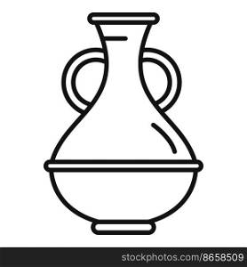 Classic&hora icon outline vector. Greek vase. Old jug. Classic&hora icon outline vector. Greek vase