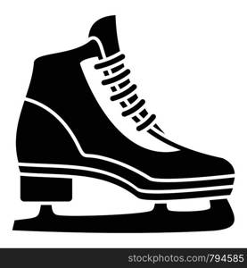 Classic ice skate icon. Simple illustration of classic ice skate vector icon for web design isolated on white background. Classic ice skate icon, simple style