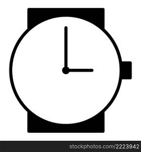 Classic illustration with wrist watch. Simple minimal pictogram. Face symbol. Vector illustration. stock image. EPS 10.. Classic illustration with wrist watch. Simple minimal pictogram. Face symbol. Vector illustration. stock image.