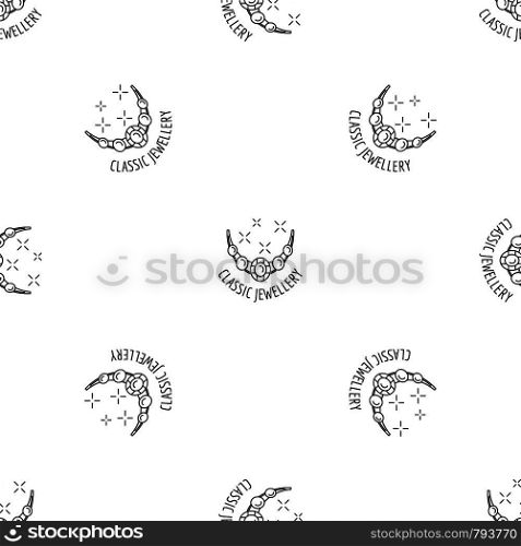 Classic jewellery pattern seamless vector repeat geometric for any web design. Classic jewellery pattern seamless vector