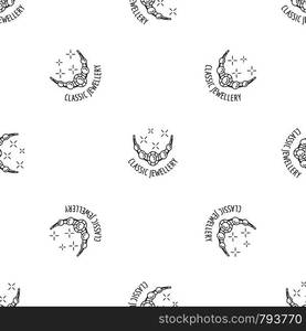 Classic jewellery pattern seamless vector repeat geometric for any web design. Classic jewellery pattern seamless vector