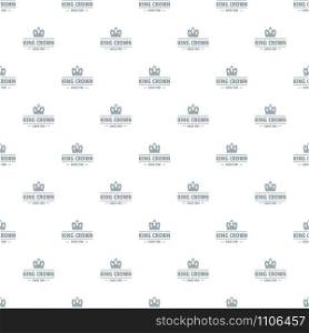 Classic king pattern vector seamless repeat for any web design. Classic king pattern vector seamless