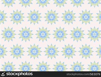 Classic light blue flower pattern on pastel color. Sweet bloom for decoration