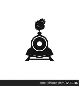 classic locomotive train logo vector icon illutration design