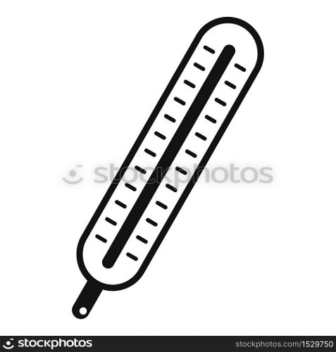 Classic medical thermometer icon. Simple illustration of classic medical thermometer vector icon for web design isolated on white background. Classic medical thermometer icon, simple style