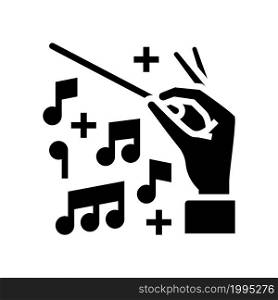 classic music concert glyph icon vector. classic music concert sign. isolated contour symbol black illustration. classic music concert glyph icon vector illustration