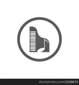 classic Piano Logo illustration design template