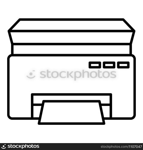 Classic printer icon. Outline classic printer vector icon for web design isolated on white background. Classic printer icon, outline style