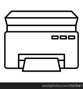 Classic printer icon. Outline classic printer vector icon for web design isolated on white background. Classic printer icon, outline style