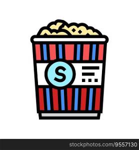 classic salt popcorn food color icon vector. classic salt popcorn food sign. isolated symbol illustration. classic salt popcorn food color icon vector illustration