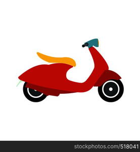 Classic scooter icon in flat style isolated on white background. Classic scooter icon, flat style