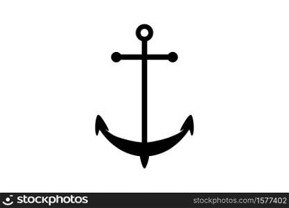 Classic ship anchor icon in vector