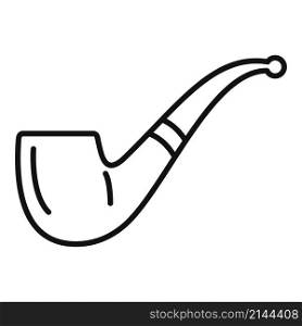 Classic smoke pipe icon outline vector. Old smoker. Cigar dad. Classic smoke pipe icon outline vector. Old smoker