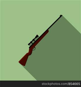 Classic sniper rifle icon. Flat illustration of classic sniper rifle vector icon for web design. Classic sniper rifle icon, flat style