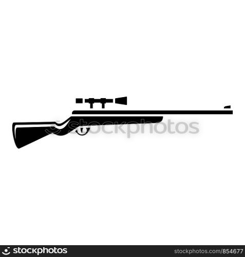 Classic sniper rifle icon. Simple illustration of classic sniper rifle vector icon for web design isolated on white background. Classic sniper rifle icon, simple style