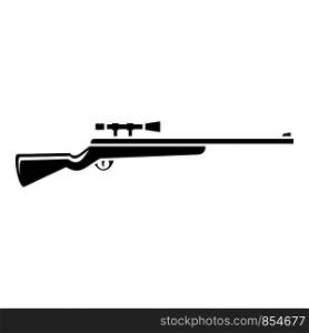 Classic sniper rifle icon. Simple illustration of classic sniper rifle vector icon for web design isolated on white background. Classic sniper rifle icon, simple style
