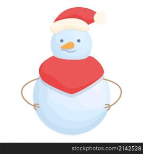 Classic snowman icon cartoon vector. Hat man. Ice happy cute. Classic snowman icon cartoon vector. Hat man
