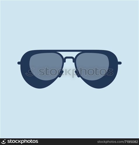 Classic sunglasses icon vector in flat design