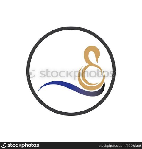 classic Swan logo and symbol vector illustration design 