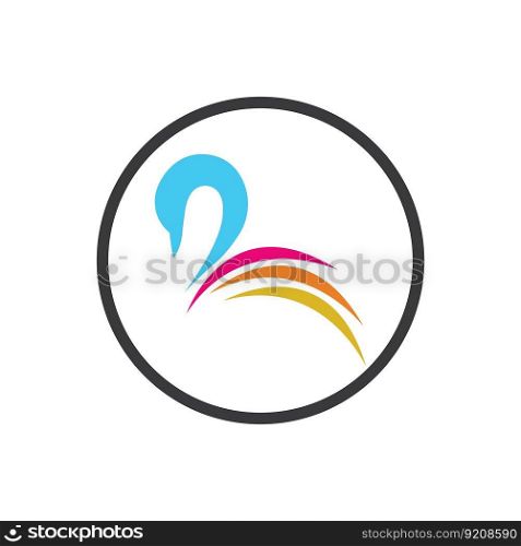 classic Swan logo and symbol vector illustration design 