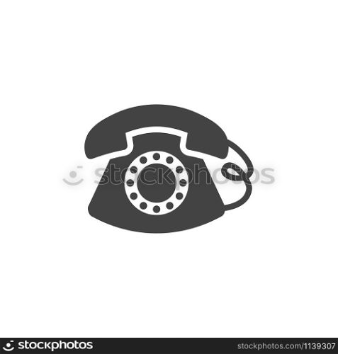 Classic telephone icon graphic design template vector isolated. Classic telephone icon graphic design template vector