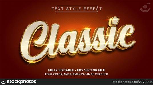 Classic Text Style Effect. Editable Graphic Text Template. Graphic Design Element.