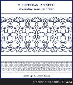 Classic thin line seamless edging design. Vector linear lace pattern. Floral decorative motif. Retro style horizontal ornament. Classic thin line seamless edging design. Vector linear lace pattern. Retro style horizontal ornament
