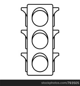 Classic traffic lights icon. Outline classic traffic lights vector icon for web design isolated on white background. Classic traffic lights icon, outline style