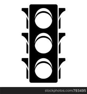 Classic traffic lights icon. Simple illustration of classic traffic lights vector icon for web design isolated on white background. Classic traffic lights icon, simple style