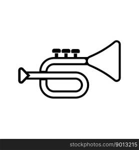 Classic trumpet logo,icon vector illustration design