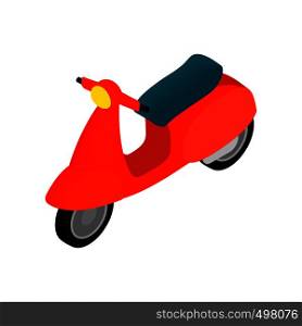 Classic Vespa scooter icon in isometric 3d style on a white background. Classic Vespa scooter icon, isometric 3d style