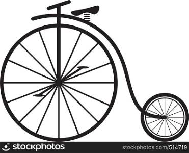 Classic vintage penny farthing bicycle vector