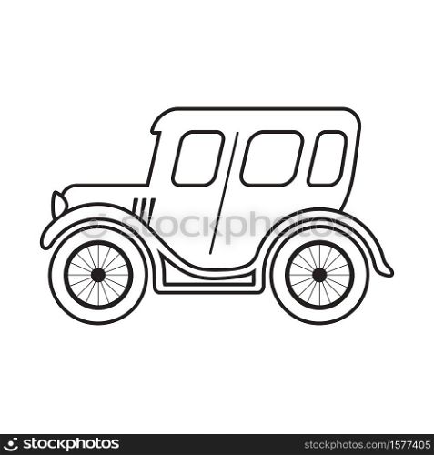 Classic vintage style car or automobile in vector