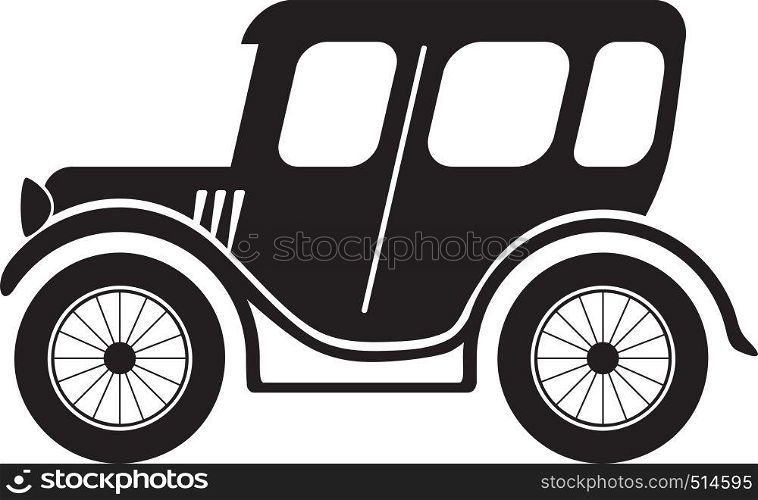 Classic vintage style car or automobile in vector