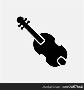 classic violin icon vector solid style