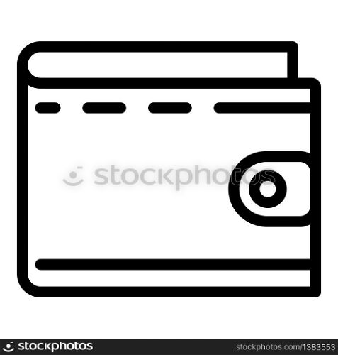 Classic wallet icon. Outline classic wallet vector icon for web design isolated on white background. Classic wallet icon, outline style