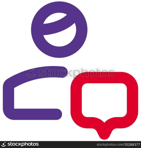 classical user using cellular chat message with speech bubble layout