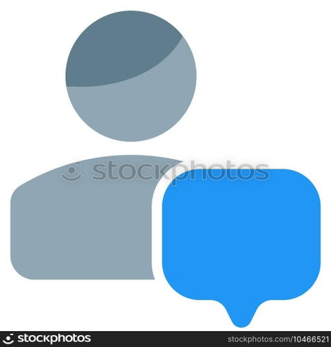 classical user using cellular chat message with speech bubble layout