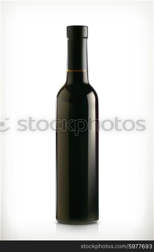 Classical wine bottle, vector icon isolated on white background