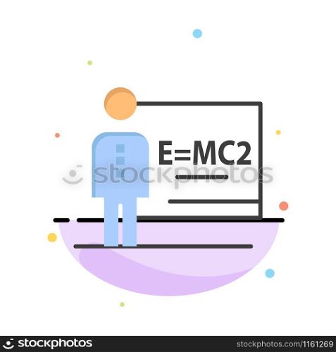 Classroom, Class, Teacher, Room Abstract Flat Color Icon Template