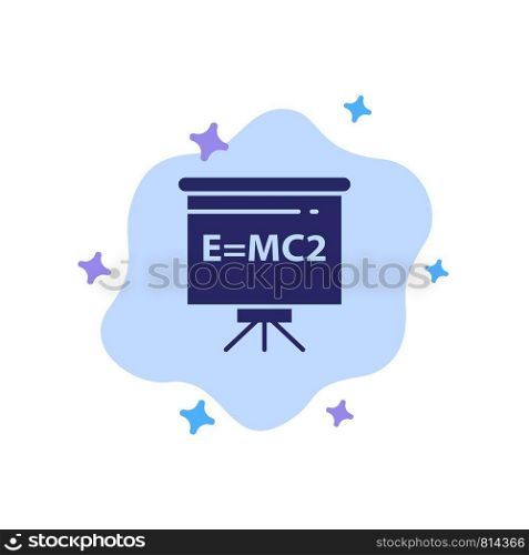 Classroom, Teacher, Board, Education Blue Icon on Abstract Cloud Background