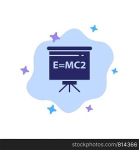 Classroom, Teacher, Board, Education Blue Icon on Abstract Cloud Background