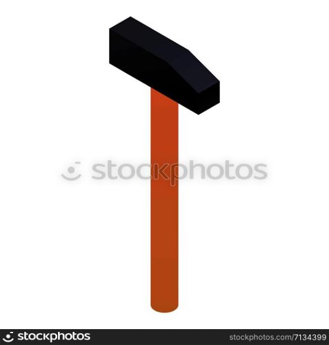 Claw hammer icon. Isometric of claw hammer vector icon for web design isolated on white background. Claw hammer icon, isometric style