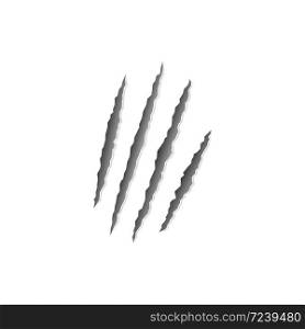 Claw marks of a beast on a transparent background Vector EPS 10. Claw marks of a beast on a transparent background. Vector EPS 10
