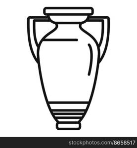 Clay amphora icon outline vector. Greek pot. Old pottery. Clay amphora icon outline vector. Greek pot